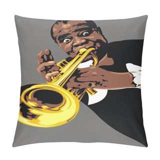 Personality  Luis Armstrong - My Original Caricature Pillow Covers