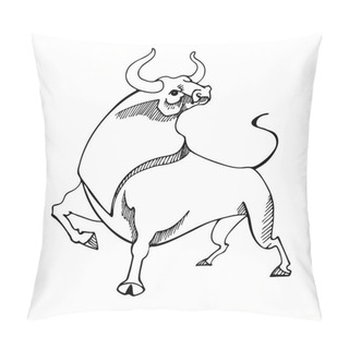 Personality  Bull Symbol Of 2021 Pillow Covers