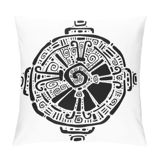 Personality  Hunab Ku.  Mayan Symbol. Vector Illustration. Pillow Covers