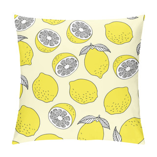 Personality  Seamless Lemons Pattern Pillow Covers