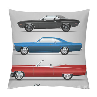 Personality  Classic Car Collection Pillow Covers
