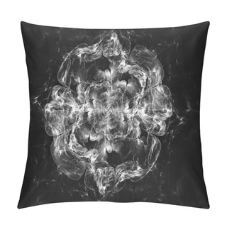 Personality  Abstract Fractal Black And White Background With A Picture Of A  Pillow Covers