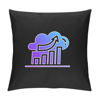 Personality  Analysis Blue Gradient Vector Icon Pillow Covers