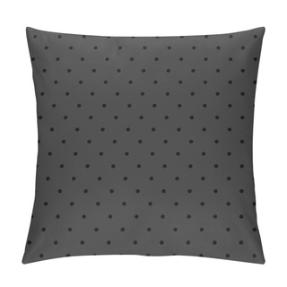 Personality  Seamless Vector Pattern With Black Polka Dots On Dark Grey Background. For Website, Web Design, Desktop Wallpaper, Decoration, Blog Background, Arts And Scrapbooks. Pillow Covers