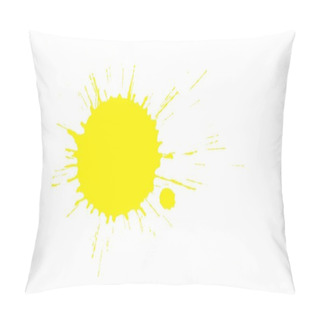 Personality  Yellow Paint Splash Pillow Covers