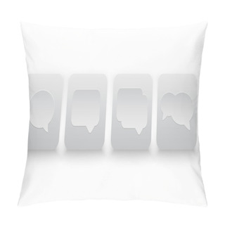 Personality  Icon Set Of Speech Bubbles Pillow Covers