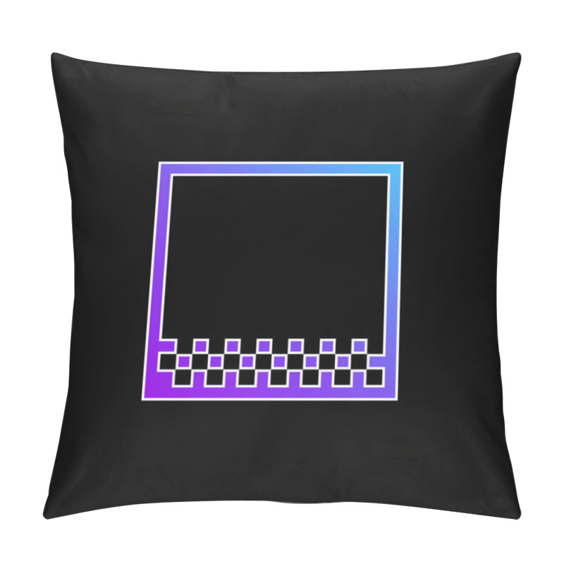 Personality  Bottom Margin Blue Gradient Vector Icon Pillow Covers