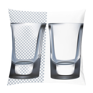 Personality  Shot Glass. Isolated On White Background Pillow Covers