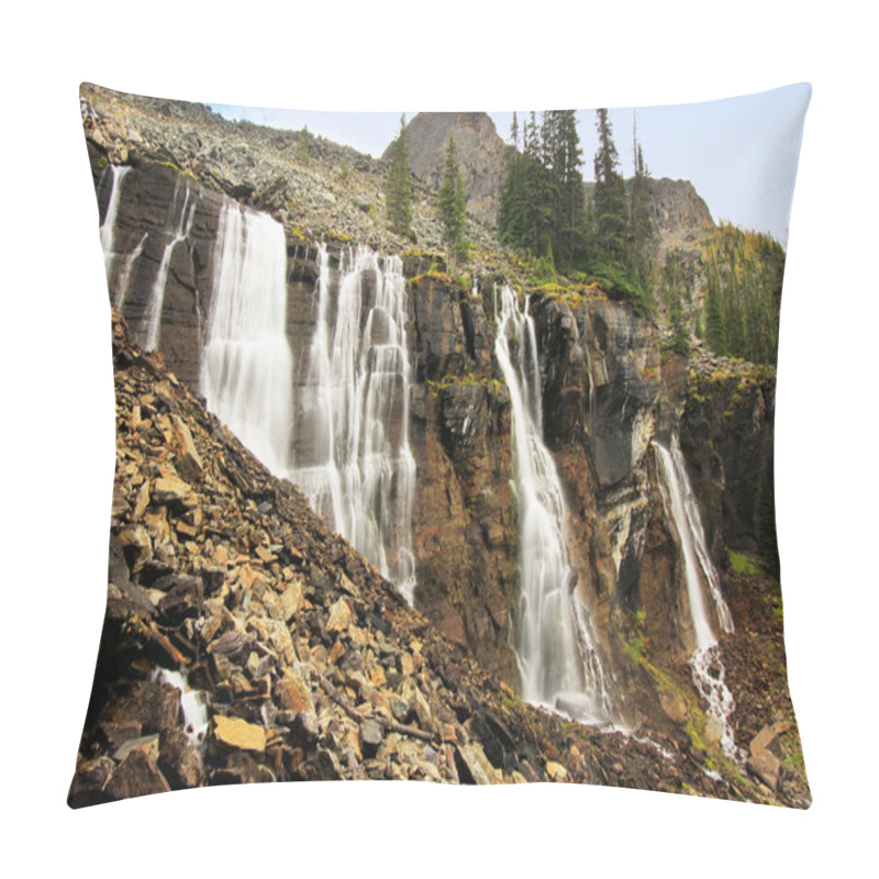 Personality  Seven Veils Falls, Lake O'Hara, Yoho National Park, Canada pillow covers