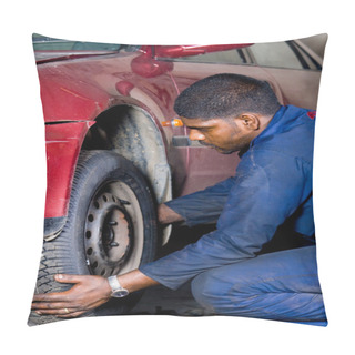 Personality  Mechanic Changing Vehicle Tyre Pillow Covers