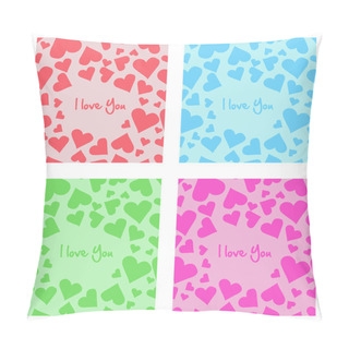 Personality  Seamless Heart Pattern Pillow Covers
