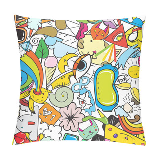 Personality  Graffiti Pattern With Doodle Icons Pillow Covers