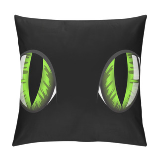 Personality  Green Cat Eyes Pillow Covers