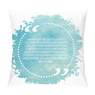 Personality  Blue Circle Quote On White Background Pillow Covers