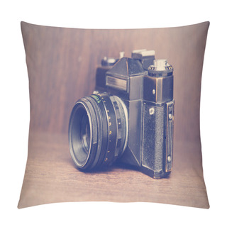 Personality  Retro Camera On The Shelf In The Closet, Instagram Retro Effect Pillow Covers
