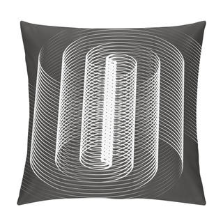 Personality  A Black And White Spiral Optical Illusion Pillow Covers