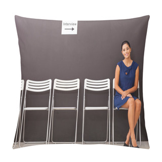 Personality  Businesswoman Waiting For Job Interview Pillow Covers