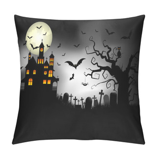 Personality  Spooky Halloween Background Pillow Covers
