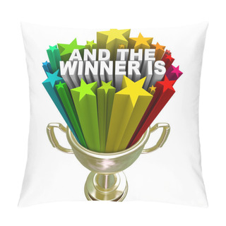 Personality  And The Winner Is Gold Trophy Award Pillow Covers
