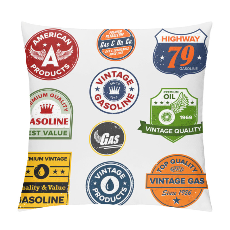 Personality  Vintage retro gas signs pillow covers