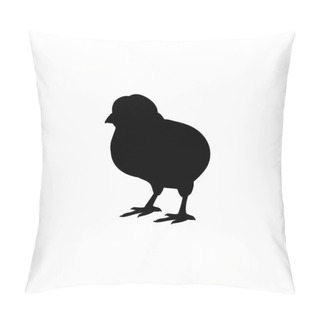 Personality  Chick Bird Black Silhouette Animal Pillow Covers