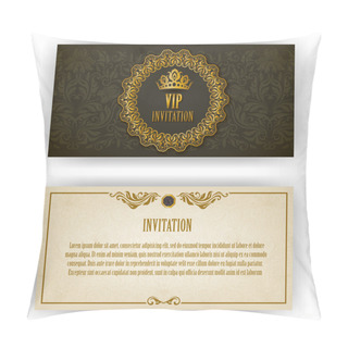 Personality  Elegant Template For Vip Luxury Invitation Pillow Covers