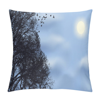 Personality  A Flock Of Birds Flew From The Branches Pillow Covers