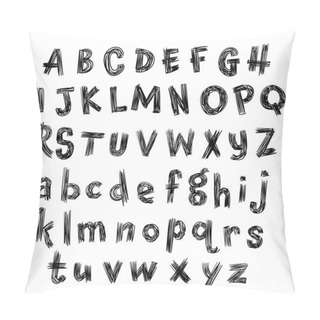 Personality  Handmade Latin Alphabet With Irregularities. Upper And Lowercase. Pillow Covers