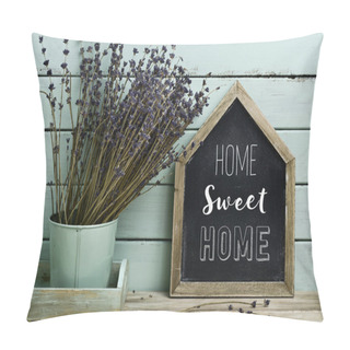 Personality  Text Home Sweet Home In A House-shaped Signboard Pillow Covers