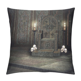 Personality  Stone Throne Pillow Covers