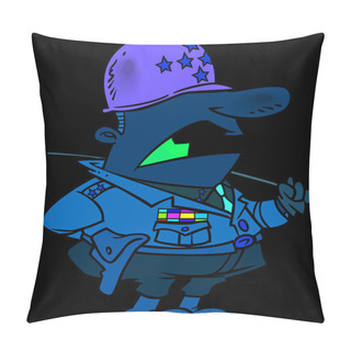 Personality  Cartoon Army General Pillow Covers