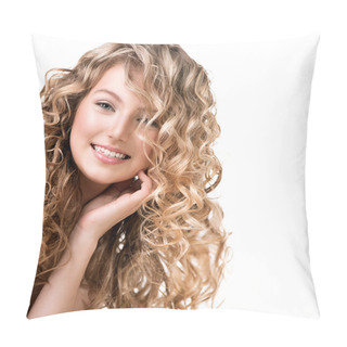 Personality  Girl With Blonde  Hair Pillow Covers