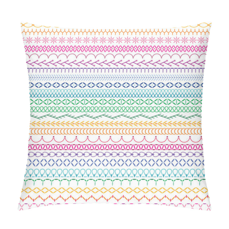 Personality  embroidery stitch border patterns pillow covers