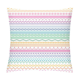 Personality  Embroidery Stitch Border Patterns Pillow Covers