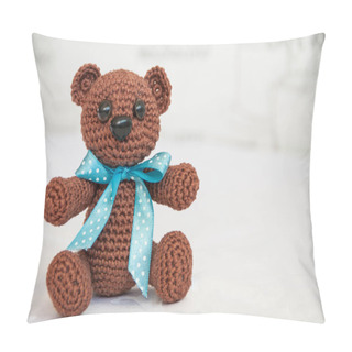 Personality  Crochet Litle Lovly Brown Bear Pillow Covers