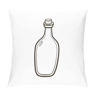 Personality  Old Fashioned  Vintage Bottle Hand Drawing On White Background Pillow Covers