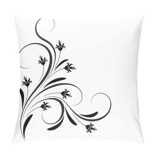 Personality  Decorative Floral Corner Ornament For Angular Stencil Isolated On White Background Pillow Covers