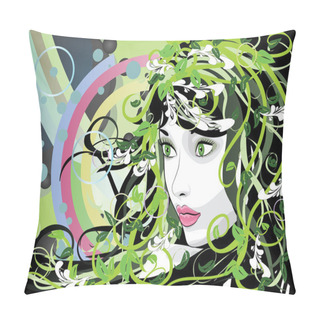 Personality  Spring Floral Girl Pillow Covers