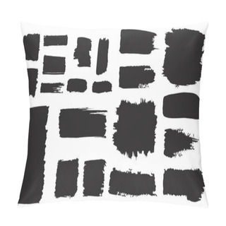 Personality  Watercolor Grunge Brush Strokes And Splashes Set Pillow Covers