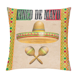Personality  Mexican Ornaments Sombrero And Maracas  Pillow Covers