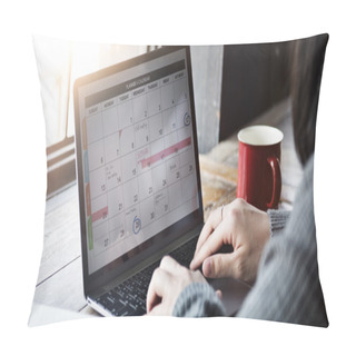 Personality  Asian  Woman With Laptop Pillow Covers