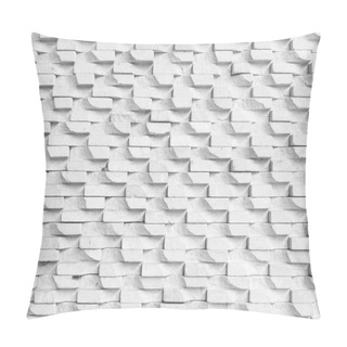 Personality  White Stone Brick Wall Background Pillow Covers