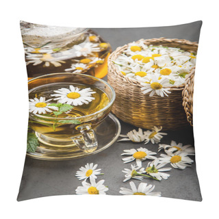 Personality  Cup Of Chamomile Tea Pillow Covers