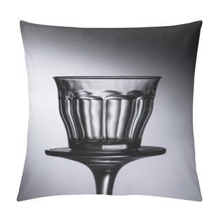 Personality  Close Up View Of Empty Shot Glass On Dark Background Pillow Covers