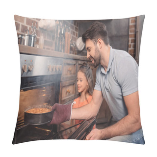 Personality  Father And Daughter Cooking Pillow Covers