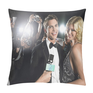 Personality  Couple Photographed By Paparazzi Pillow Covers