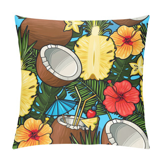 Personality  Seamless Tropical Cocktail Pillow Covers