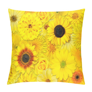 Personality  Yellow Flower Background Pillow Covers