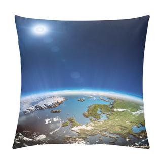 Personality  Europe From Space Pillow Covers