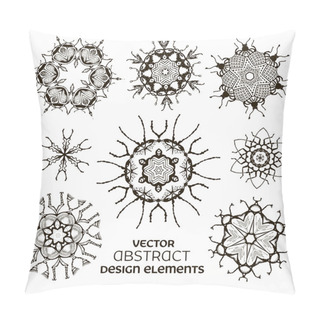 Personality Abstract Design Elements Set. Pillow Covers